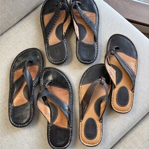 3 Pairs of Born Leather Flip-Flops